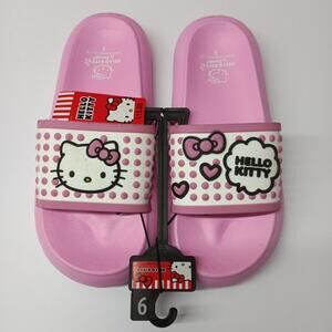 Hello Kitty Women's Pink Slip-on Slides Sandals Shoes Size 9